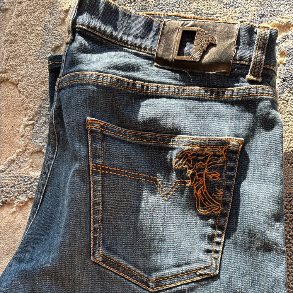 Versace Medusa slim ankle jeans 34x 28